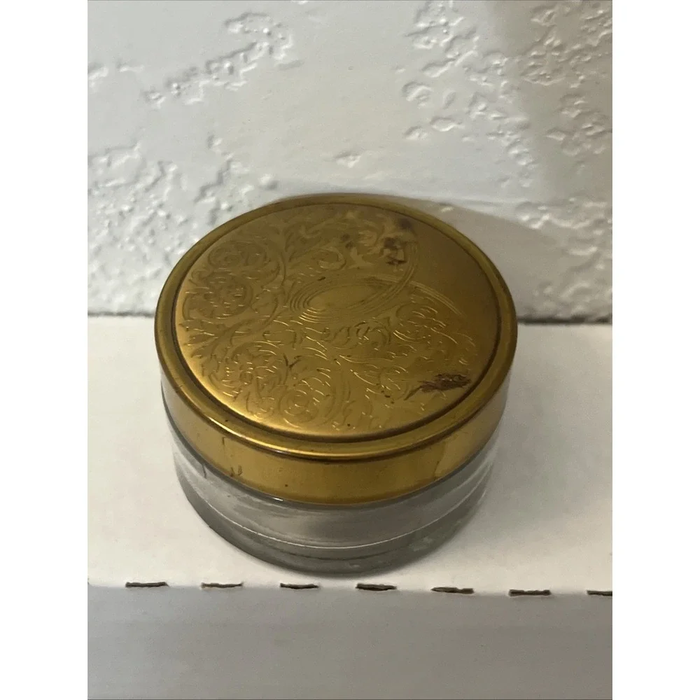 Antique Art Nouveau Cold Cream Trinket Vanity Powder Jar USA‎ Decorative Floral